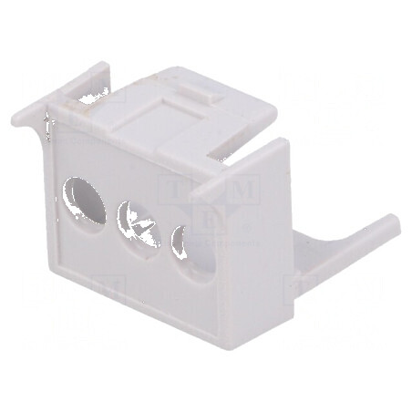 Capac borne 1M Modulbox One gri cu 3 orificii de 5,08mm | Electronic-mag.ro | Componente Electronice