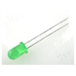 LED 5mm verde 8-20mcd 60° convex, Nr. term: 2 | Electronic-mag.ro | Componente Electronice