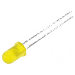 LED 5mm galben 20mcd 60° convex, nr. term 2 | Electronic-mag.ro | Componente Electronice