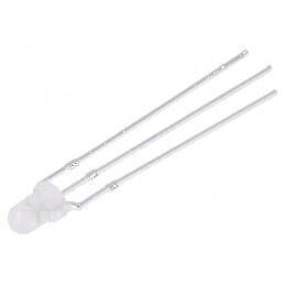 LED 3mm roșie/verde 1560-2180mcd, 2180-3000mcd, unghi 30° Nr. term: 3 | Electronic-mag.ro | Componente Electronice