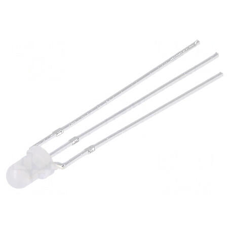 LED 3mm roșie/verde 1560-2180mcd, 2180-3000mcd, unghi 30° Nr. term: 3 | Electronic-mag.ro | Componente Electronice