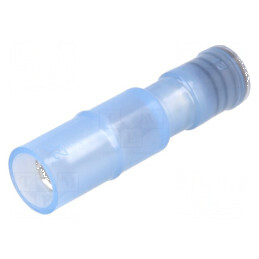 Terminal rotund mamă Ø 4mm, 2mm2, crimpat, cablu albastru | Electronic-mag.ro | Componente Electronice