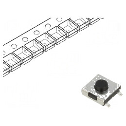 Microîntrerupător TACT SPST-NO 0,05A/12VDC Poz: 2 SMT Fără | Electronic-mag.ro | Componente Electronice