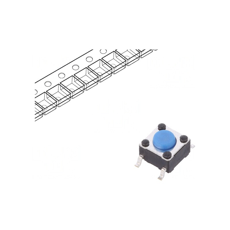 Microîntrerupător TACT SPST-NO 0,05A/12VDC SMT Poz: 2 Fără | Electronic-mag.ro | Componente Electronice Microîntrerupător TACT SPST-NO 0,05A/12VDC SMT Poz: 2 Fără | Electronic-mag.ro | Componente Electronice