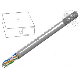 Cablu U/UTP 5e 4x2x24AWG CCA PVC gri 100m Ø5,2mm | Electronic-mag.ro | Componente Electronice