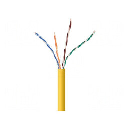 Cablu U/UTP 5e 4x2x24AWG CCA PVC galben 305m | Electronic-mag.ro | Componente Electronice