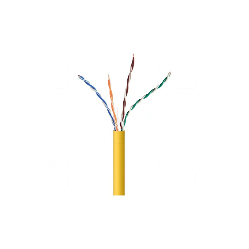 Cablu U/UTP 5e 4x2x24AWG CCA PVC galben 305m | Electronic-mag.ro | Componente Electronice Cablu U/UTP 5e 4x2x24AWG CCA PVC galben 305m | Electronic-mag.ro | Componente Electronice