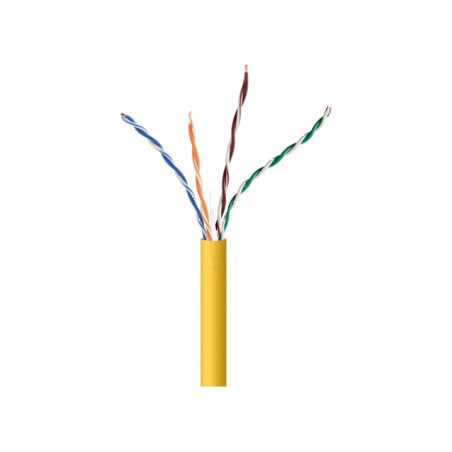 Cablu U/UTP 5e 4x2x24AWG CCA PVC galben 305m | Electronic-mag.ro | Componente Electronice