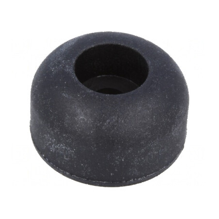Picioruş negru din gumă H: 9,5mm, Dimensiune Ø17,5mm, Orificiu Ø4mm, Rezistență temperatură -40÷50°C | Electronic-mag.ro | Componente Electronice