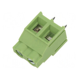 Regletă de conexiuni pentru PCB unghi 90° 7,62mm, 2 piste | Electronic-mag.ro | Componente Electronice