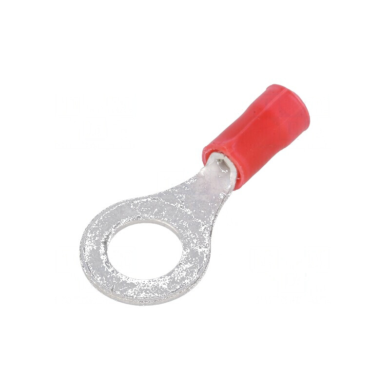 Vârf inelar M6 cu Ø 6,4mm, crimpat pe cablu izolată pentru secțiuni 0,3÷1,4mm² | Electronic-mag.ro | Componente Electronice
