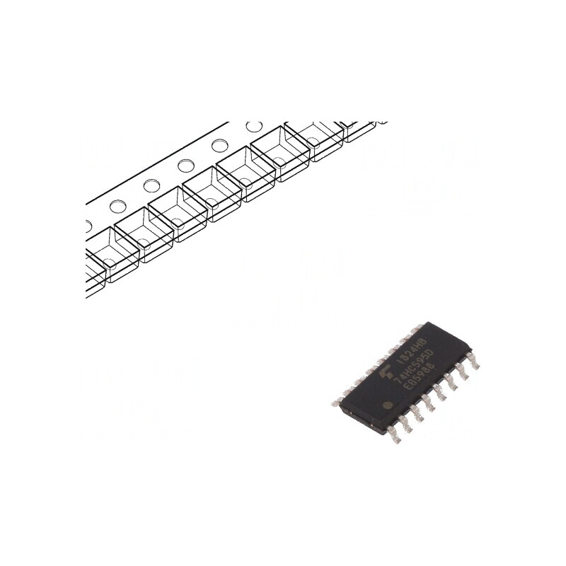 Registru digital IC C²MOS HC SMD SO16 pentru deplasare | Electronic-mag.ro | Componente Electronice