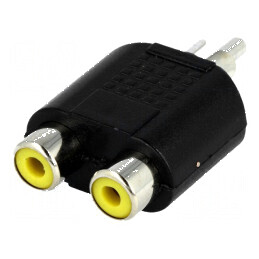 Adaptor RCA mono în T, soclu x2 - mufe audio de conectare | Electronic-mag.ro | Componente Electronice
