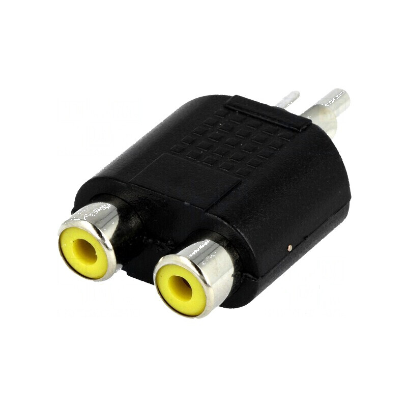 Adaptor RCA mono în T, soclu x2 - mufe audio de conectare | Electronic-mag.ro | Componente Electronice
