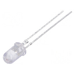 LED 5mm portocalie 80000-100000 mcd 15° convex pentru iluminare decorativă | Electronic-mag.ro | Componente Electronice