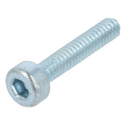 Şurub M2x10 cu cap rotund imbus HEX 1,5mm din oţel zincat | Electronic-mag.ro | Componente Electronice