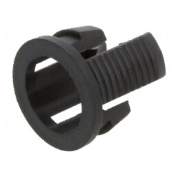 Montură monobloc neagră pentru LED 5mm UL94V-2, lungime 5mm | Electronic-mag.ro | Componente Electronice
