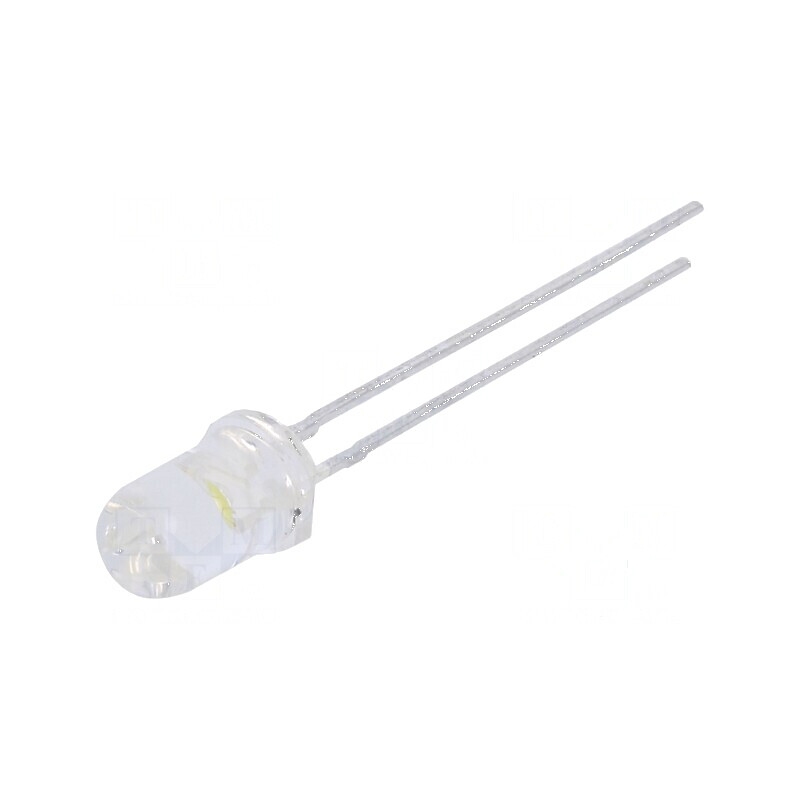 LED 5mm alb rece 20150÷46100mcd 15° convex pentru iluminat decorativ | Electronic-mag.ro | Componente Electronice