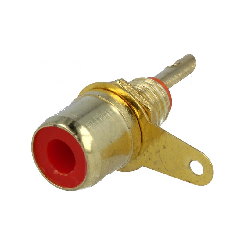 Conector RCA soclu mamă aurit pentru montare pe panou 6mm - accesorii audio | Electronic-mag.ro | Componente Electronice Conector RCA soclu mamă aurit pentru montare pe panou 6mm - accesorii audio | Electronic-mag.ro | Componente Electronice