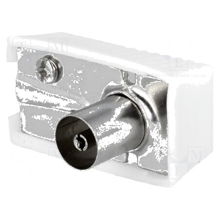 Conector coaxial 9,5mm (IEC 169-2) mufă mamă unghi 90° pentru cablu TV | Electronic-mag.ro | Componente Electronice