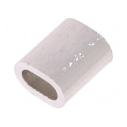 Inel de prindere din aluminiu pentru cabluri Ø6mm, lungime 21mm | Electronic-mag.ro | Componente Electronice
