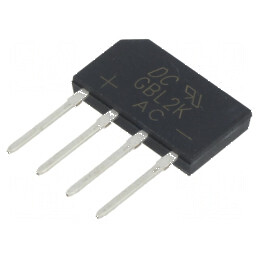 Punte redresoare monofazată Urmax 800V, curent maxim 2A, curent de scurtcircuit 65A, plată | Electronic-mag.ro | Componente Electronice