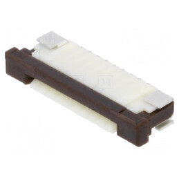 Conector FFC/FPC orizontal ZIF 9 pini SMT 50V 0,4A cositorit | Electronic-mag.ro | Componente Electronice