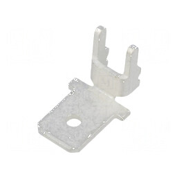 Terminal plat 6,4mm 0,8mm tată THT din alamă cositorită | Electronic-mag.ro | Componente Electronice