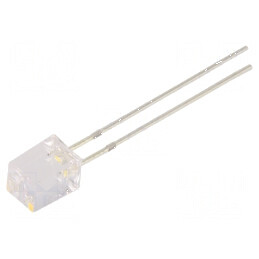Lampa LED dreptunghiulară alb cald 5x5x7mm 750÷1120mcd 140° 10mA | Electronic-mag.ro | Componente Electronice