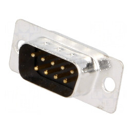 Conector D-Sub 9 pini tată cu cablu lipire, pini ştanţaţi | Electronic-mag.ro | Componente Electronice