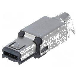Conector USB mini Hirose mufă lipire PIN 4 nichelat 500mA pentru proiecte electronice | Electronic-mag.ro | Componente Electronice