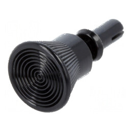 Diblu poliamidă neagră 6,5mm lungime, orificiu montaj 3,1mm | Electronic-mag.ro | Componente Electronice
