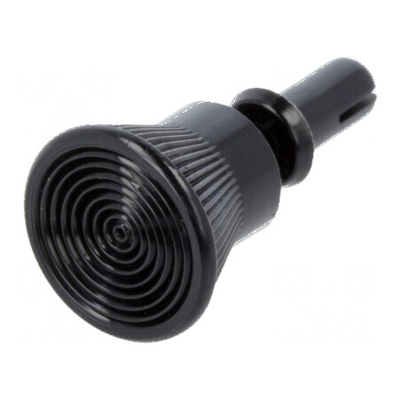 Diblu poliamidă neagră 6,5mm lungime, orificiu montaj 3,1mm | Electronic-mag.ro | Componente Electronice