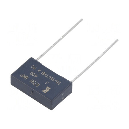 Condensator polipropilenă R75 100nF THT 18x5x11mm ±5% | Electronic-mag.ro | Componente Electronice