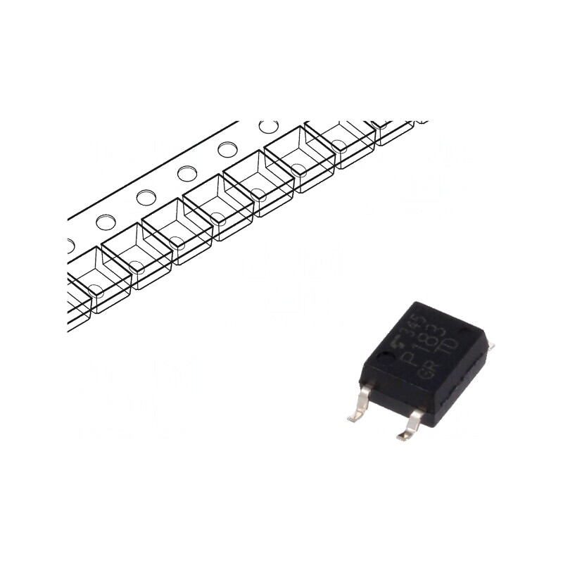 Optocuplor SMD cu 1 ieșire, tranzistori, izolație 3,75kV, 80V, SO6 | Electronic-mag.ro | Componente Electronice