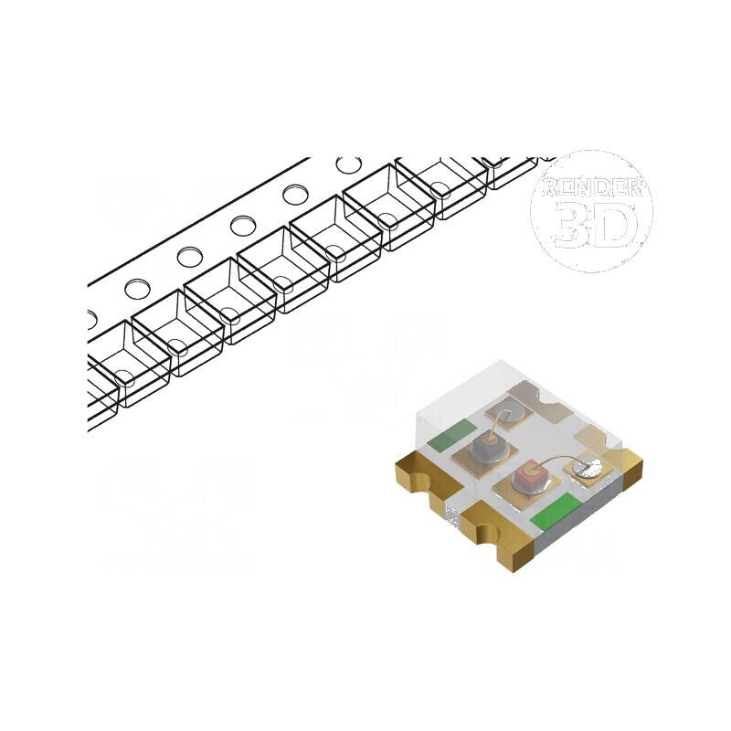 LED SMD 0606 Verde/Roșu 1,5x1,6x0,7mm 150° 2÷2,2V 20mA pentru Iluminat Decorativ | Electronic-mag.ro | Componente Electronice