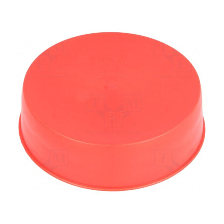 Obturator Corp Roşu Diametru 110mm H 31mm LDPE cu Împingere | Electronic-mag.ro | Componente Electronice