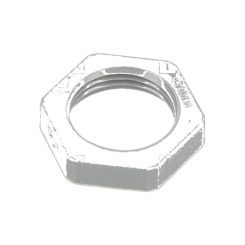 Piuliță M20 din poliamidă 26mm gri cu filet metric și pas 1,5 | Electronic-mag.ro | Componente Electronice