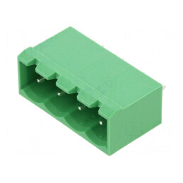 Regletă de conexiuni deconectabilă 5mm, 4 piste, soclu drept | Electronic-mag.ro | Componente Electronice