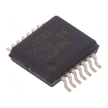Circuit integrat digital NAND cu 4 canale, 2 intrări, CMOS SMD SSOP14, 2÷6VDC, -40÷125°C | Electronic-mag.ro | Componente Electronice
