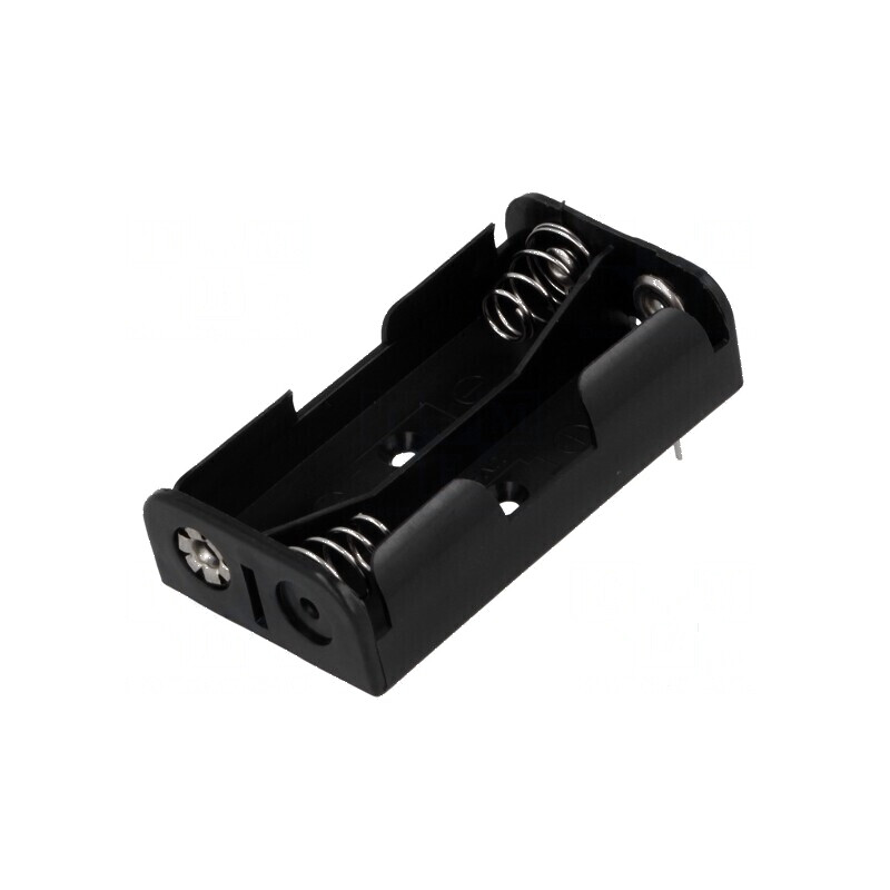 Suport baterii AA R6 pentru PCB, 2 sloturi, culoare neagră | Electronic-mag.ro | Componente Electronice Suport baterii AA R6 pentru PCB, 2 sloturi, culoare neagră | Electronic-mag.ro | Componente Electronice