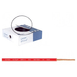 Cablu BiTOne H05V-K 1mm2 PVC roșu 300V 500V 100m - Litar flexibil | Electronic-mag.ro | Componente Electronice