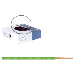 Cablu BiTOne H05V-K 1mm² PVC verde 300V 500V 100m | Electronic-mag.ro | Componente Electronice