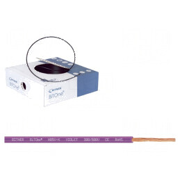 Cablu BiTOne H05V-K litat cu 1mm2 PVC violet 300V/500V, 100m | Electronic-mag.ro | Componente Electronice