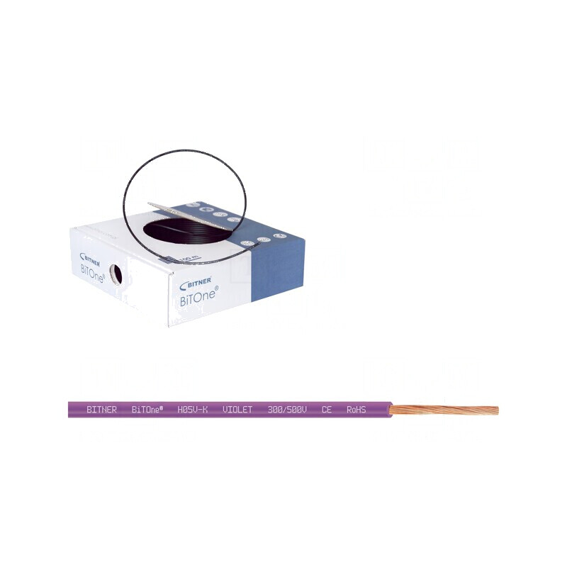 Cablu BiTOne H05V-K litat cu 1mm2 PVC violet 300V/500V, 100m | Electronic-mag.ro | Componente Electronice Cablu BiTOne H05V-K litat cu 1mm2 PVC violet 300V/500V, 100m | Electronic-mag.ro | Componente Electronice