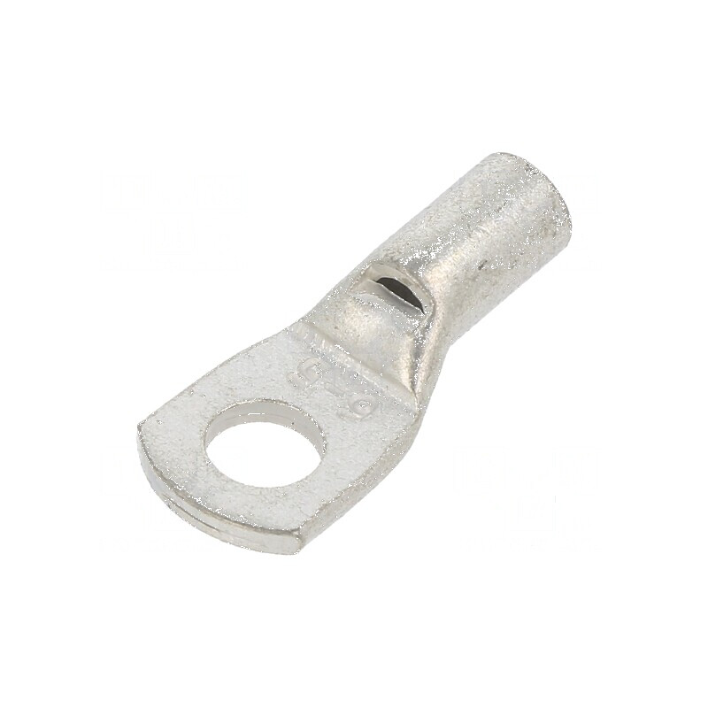 Vârf inelar tubular M5 6mm² cupru neizolat pentru cablu crimpat | Electronic-mag.ro | Componente Electronice