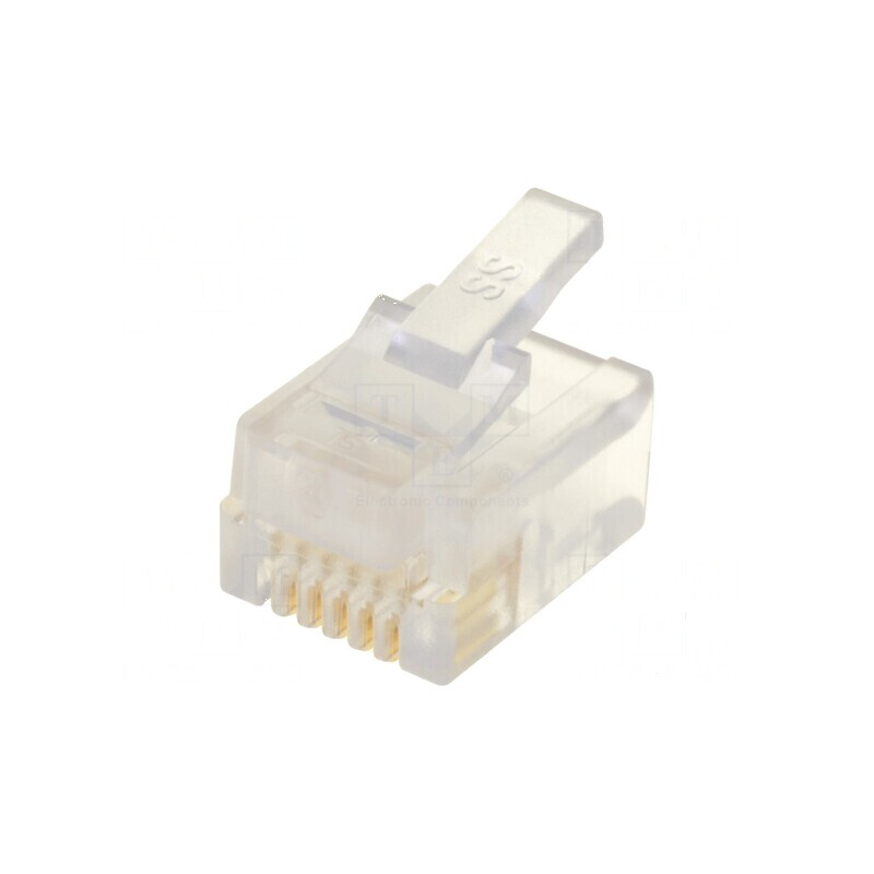 Conector RJ12 6p6c IDC - mufă crimpată cu 6 pini | Electronic-mag.ro | Componente Electronice