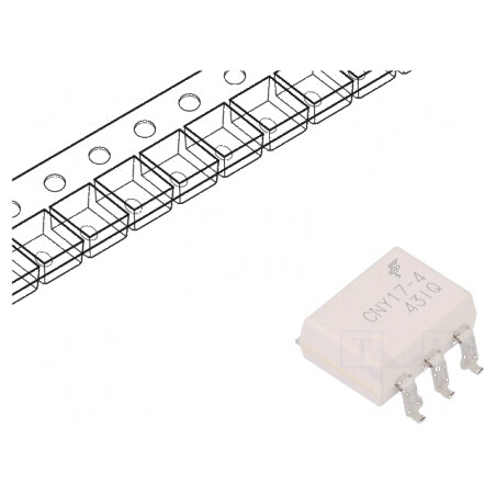 Optocuplor SMD CNY17 cu 1 canal și ieșire prin tranzistori, 4,17kV, Gull Wing, 6 pinii | Electronic-mag.ro | Componente Electronice
