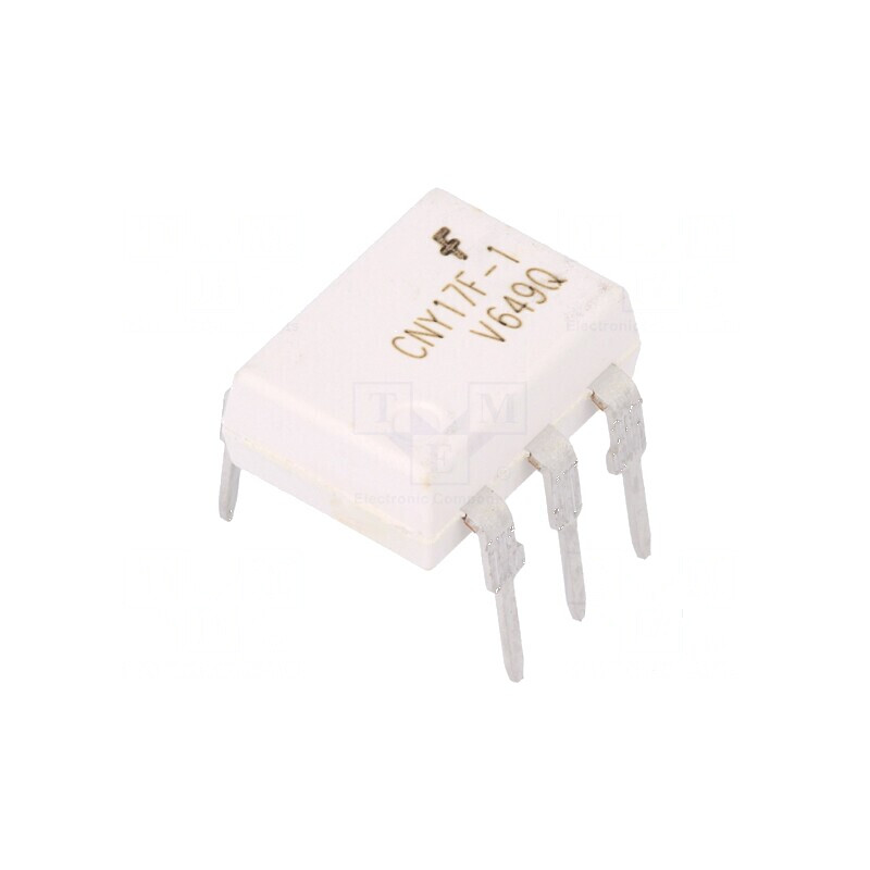 Optocuplor CNY17 THT, 1 OUT, tranzistori 4,17kV, DIP6 | Electronic-mag.ro | Componente Electronice