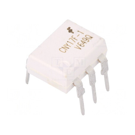 Optocuplor CNY17 THT, 1 OUT, tranzistori 4,17kV, DIP6 | Electronic-mag.ro | Componente Electronice